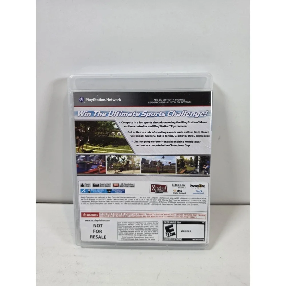 Sports Champions Sony PlayStation 3 PS3 Sony Entertainment Exercise Fitness 2010